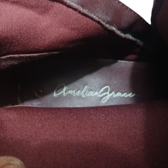 Amelia Grace Patchwork Knee-High Boots Retro Tall Heeled Boots Size 8 - Picture 9 of 11